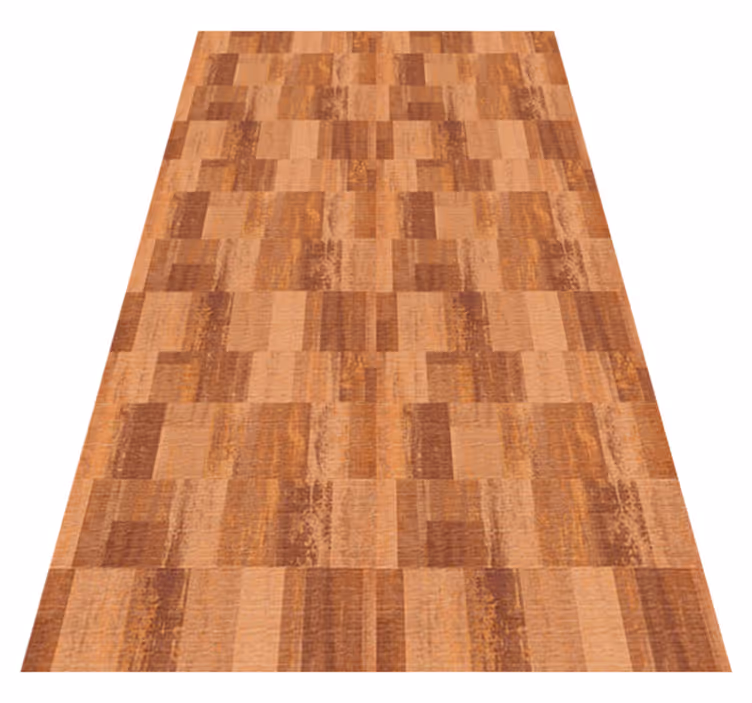 Textured vinyl rug with terracotta squares pattern - TenStickers