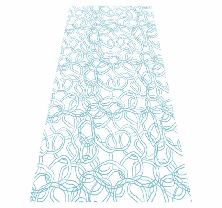 Textured vinyl rug abstract circular contemporary - TenStickers