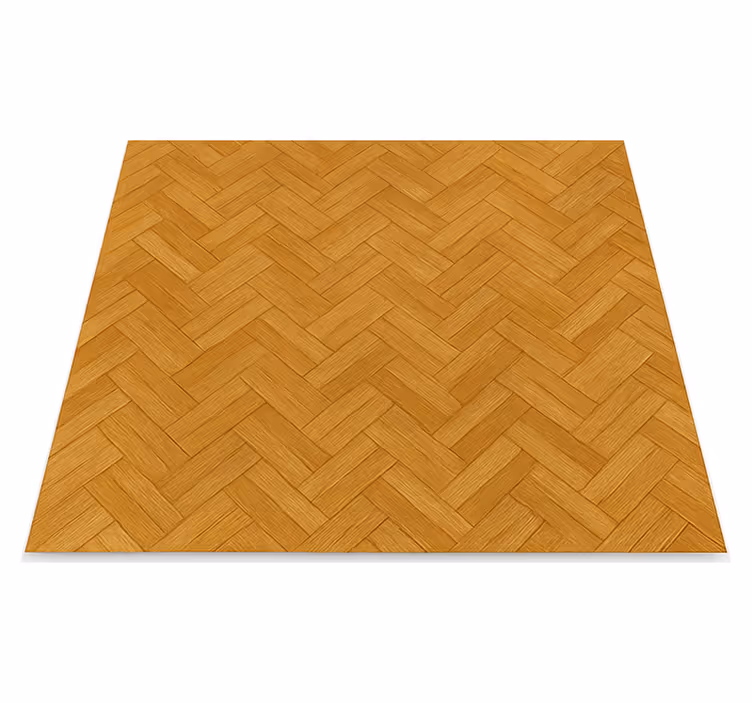 Textured vinyl rug with interlocking oak design - TenStickers