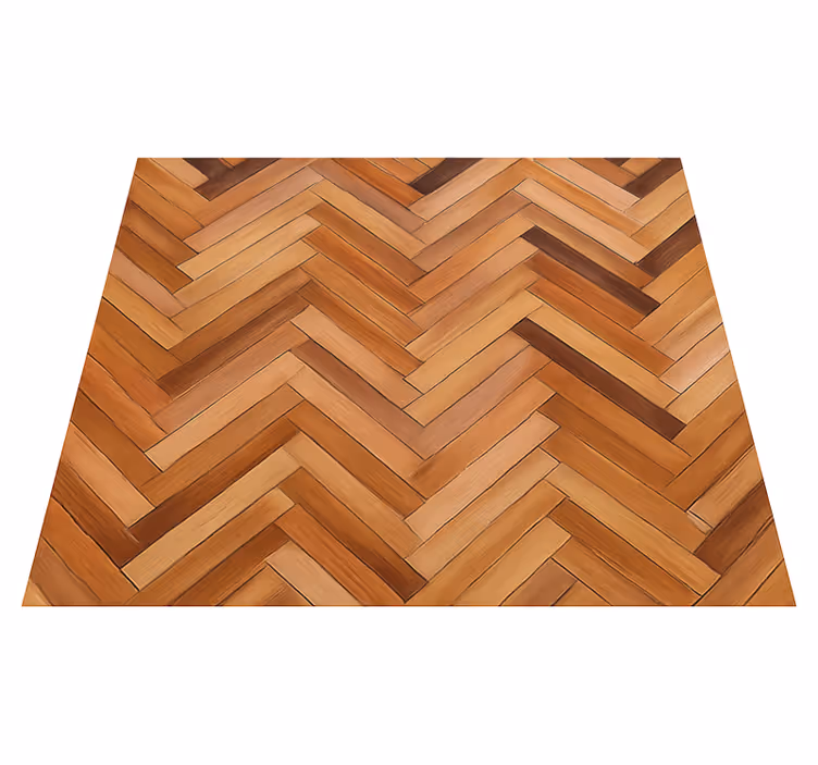 Textured vinyl rug classic oak herringbone - TenStickers