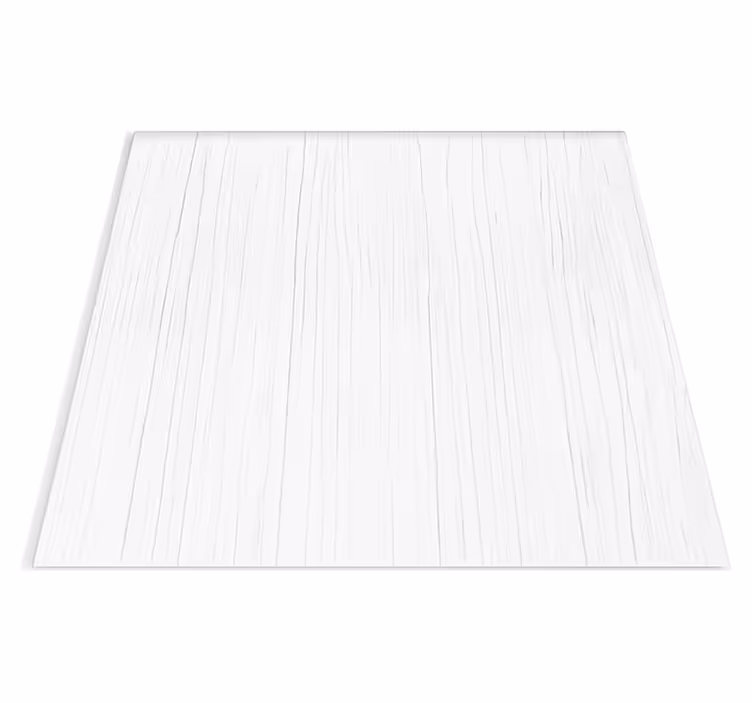 Textured vinyl rug pure white vertical wood - TenStickers