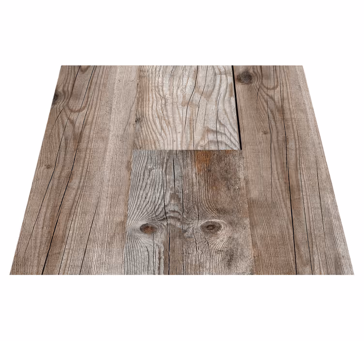 Textured vinyl rug in rustic timber style - TenStickers
