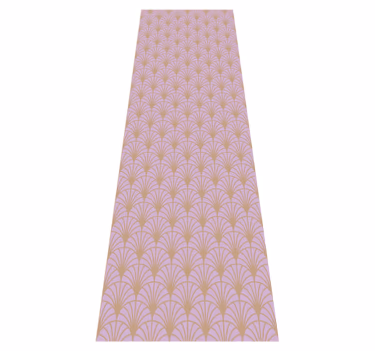 Vintage vinyl rug in pink and gold scales pattern - TenStickers