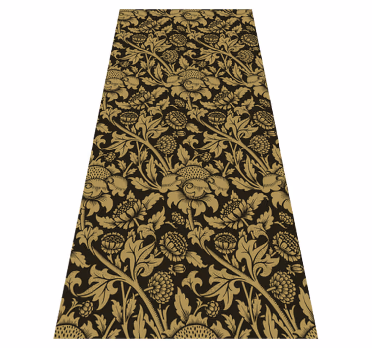 Vintage vinyl rug vintage french floral design - TenStickers