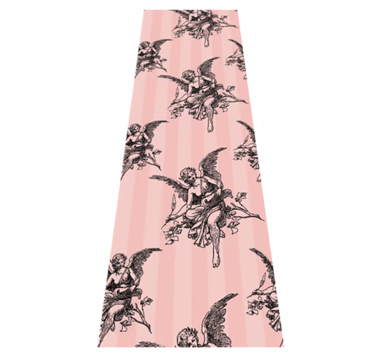 Vintage vinyl rug toile de jouy pattern design - TenStickers