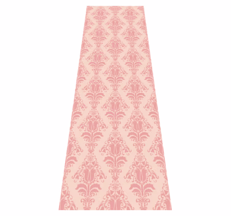 Vintage vinyl rug with french provincial pink floral design - TenStickers