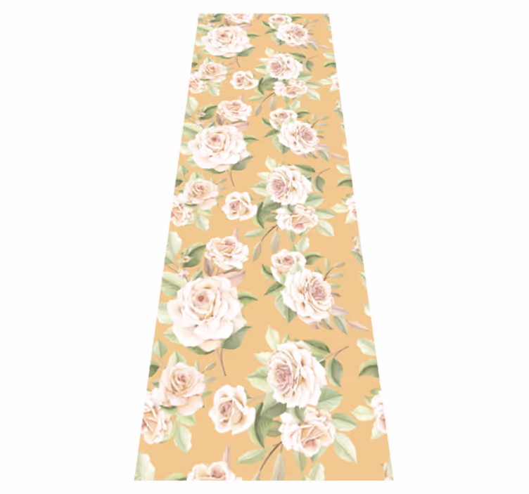 Vintage vinyl rug french provincial roses pattern - TenStickers