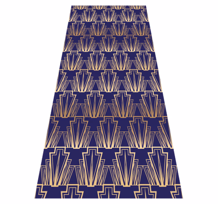 Vintage vinyl rug with gradient gold decor pattern - TenStickers