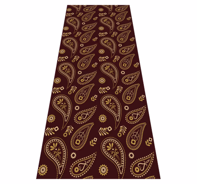 Vintage vinyl rug with traditional indian design - TenStickers
