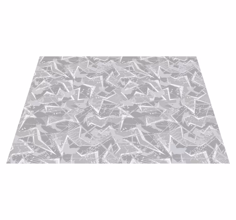 Vintage vinyl rug with gray 80's fine graphics - TenStickers