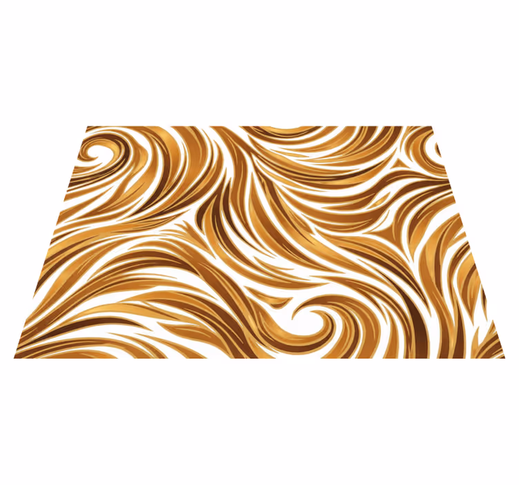 Vintage vinyl rug with golden fur design - TenStickers