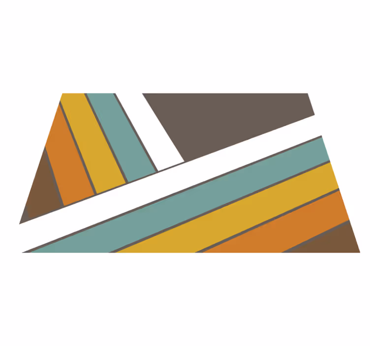 Vintage vinyl rug retro 70s stripes design - TenStickers
