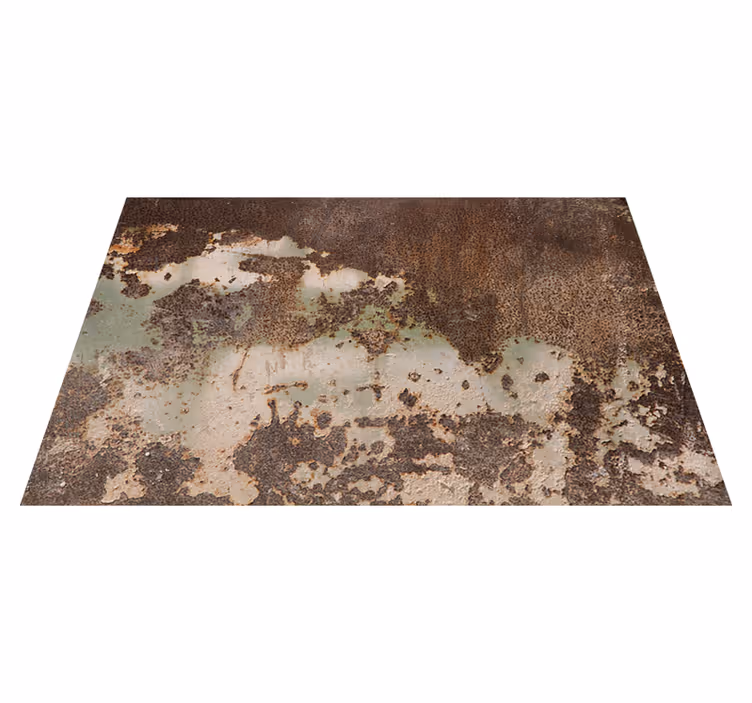 Textured vinyl rug rusty metal wall design - TenStickers