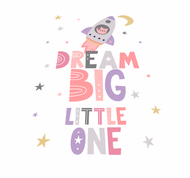 Custom vinyl rug dream big little one - TenStickers