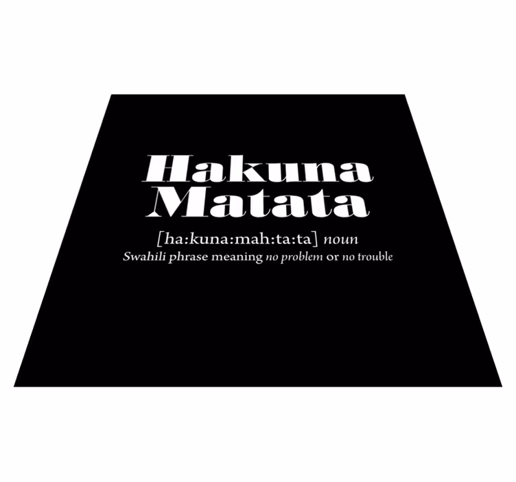 Custom vinyl rug no worries, just happiness - TenStickers