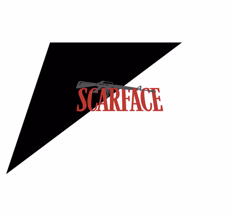 Custom vinyl rug with scarface movie image - TenStickers