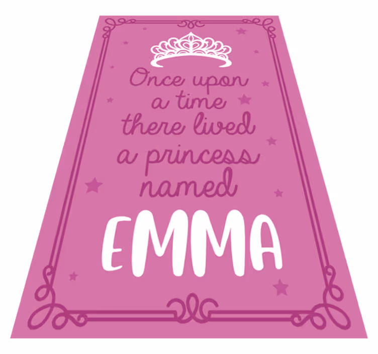 Custom vinyl rug princess personalised - TenStickers