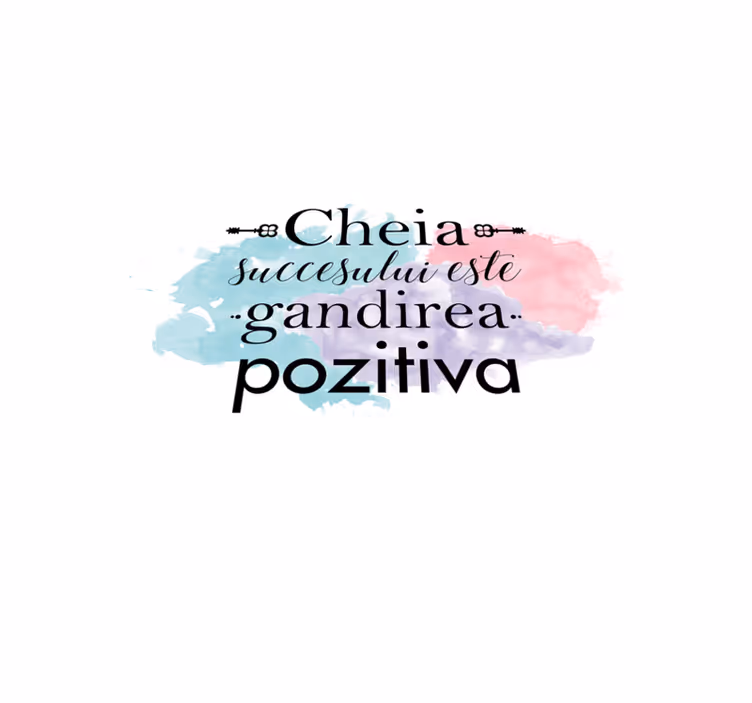 Custom vinyl rug positive thinking is key - TenStickers