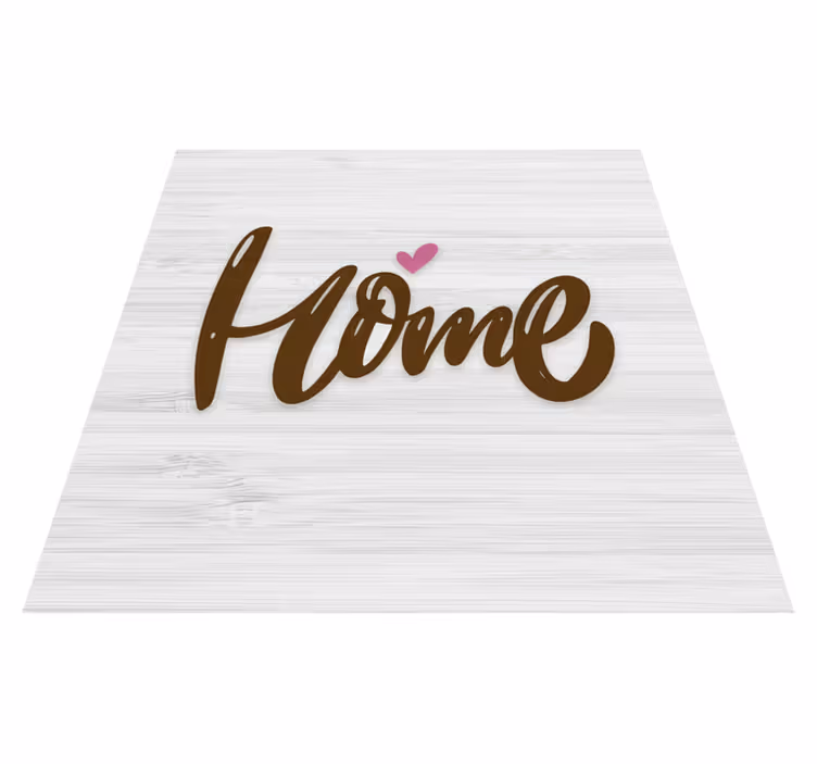 Custom vinyl rug vintage white house on wood planks - TenStickers