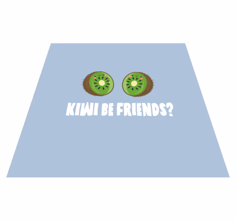 Custom vinyl rug with a humorous kiwi quote - TenStickers