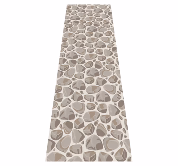 Textured vinyl rug with rustic stone effect japandi style - TenStickers