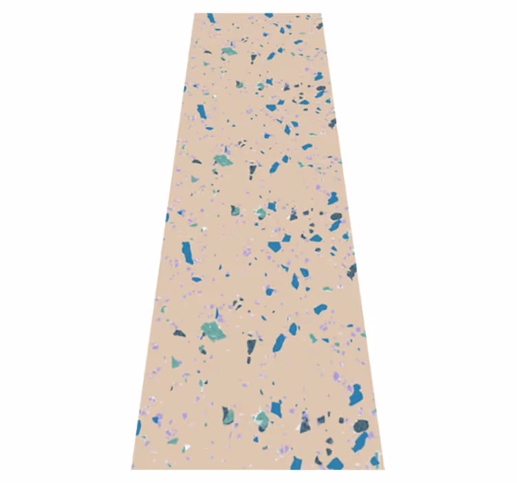 Textured vinyl rug in colorful terrazzo stone - TenStickers