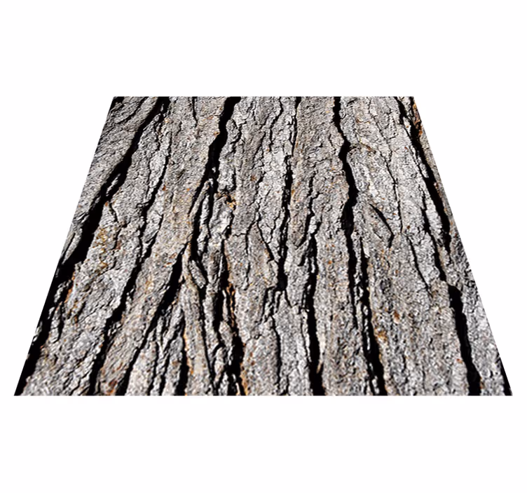 Textured vinyl rug with realistic bark design - TenStickers