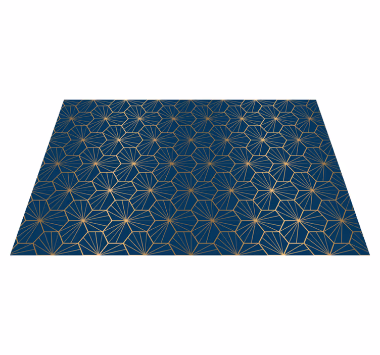 Geometric vinyl rug with elegant geometric design - TenStickers