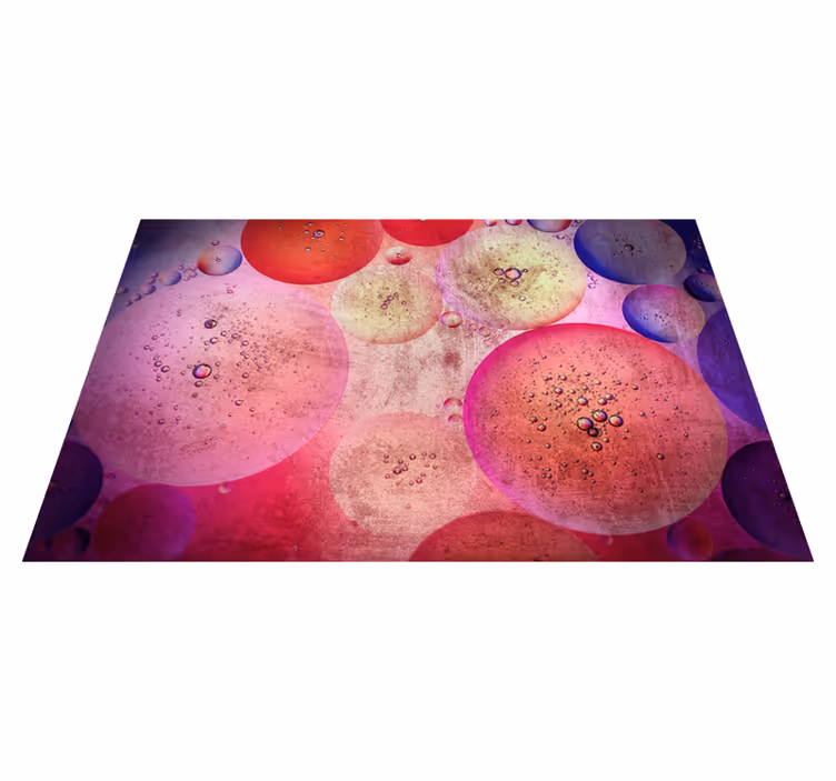 Geometric vinyl rug modern circular shapes - TenStickers