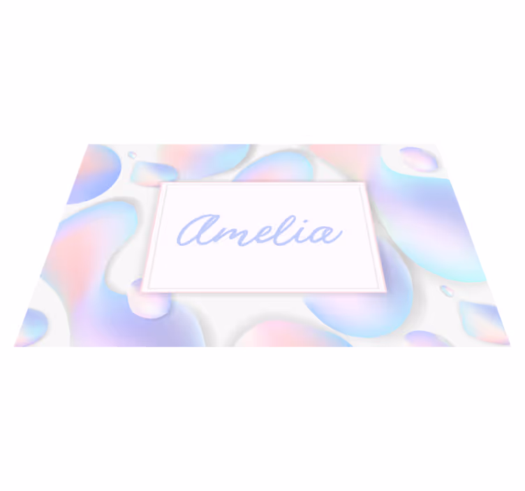 Geometric vinyl rug personalized gradient flow - TenStickers