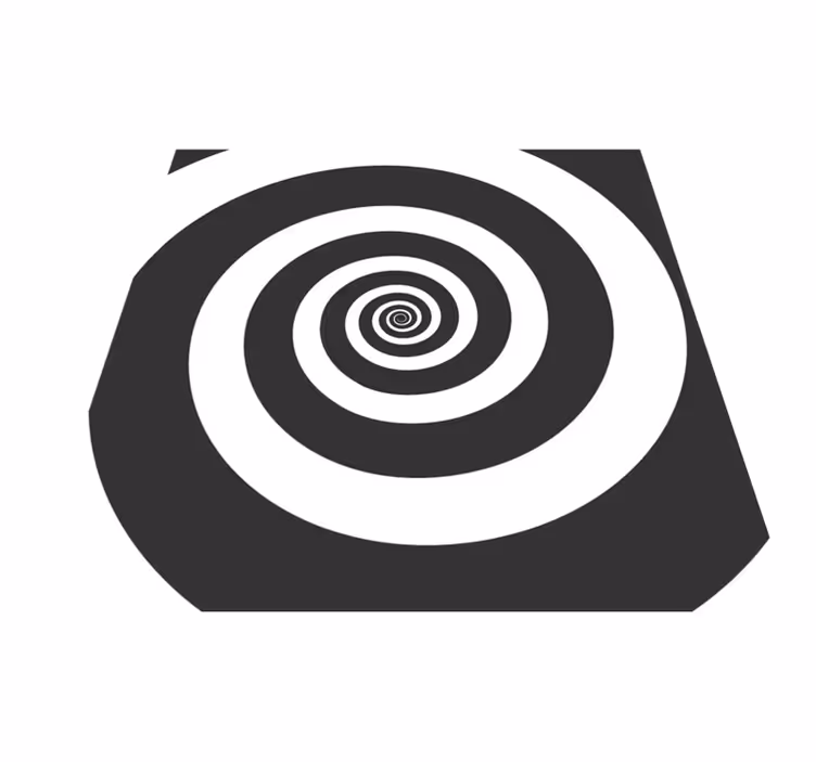 Geometric vinyl rug spiral motion - TenStickers