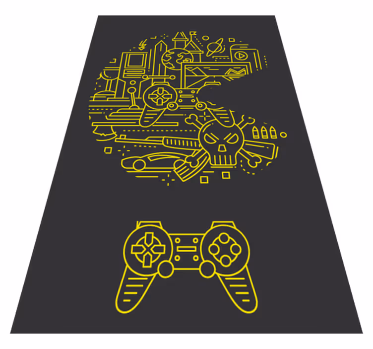 Gaming vinyl rug yellow pacifier - TenStickers