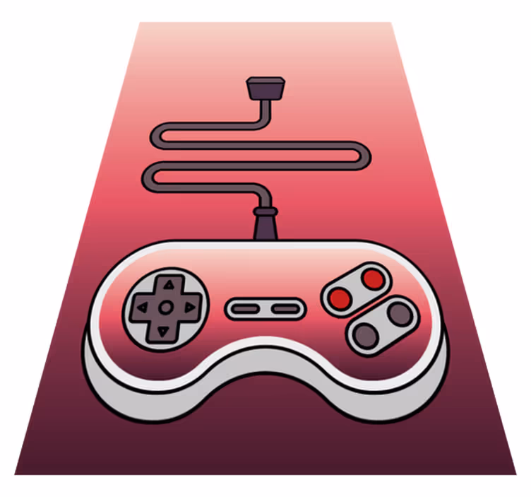Gaming vinyl rug kids remote console - TenStickers
