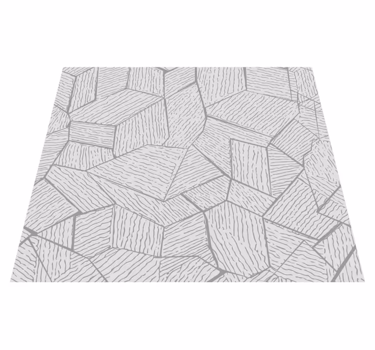 Gray vinyl rug with african fabric design - TenStickers