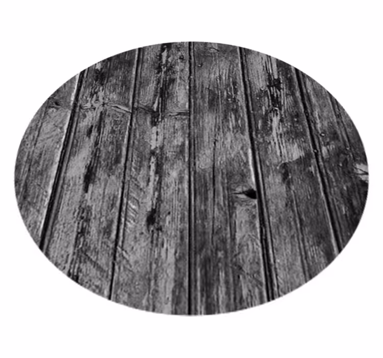 Gray vinyl rug with gray wood design - TenStickers