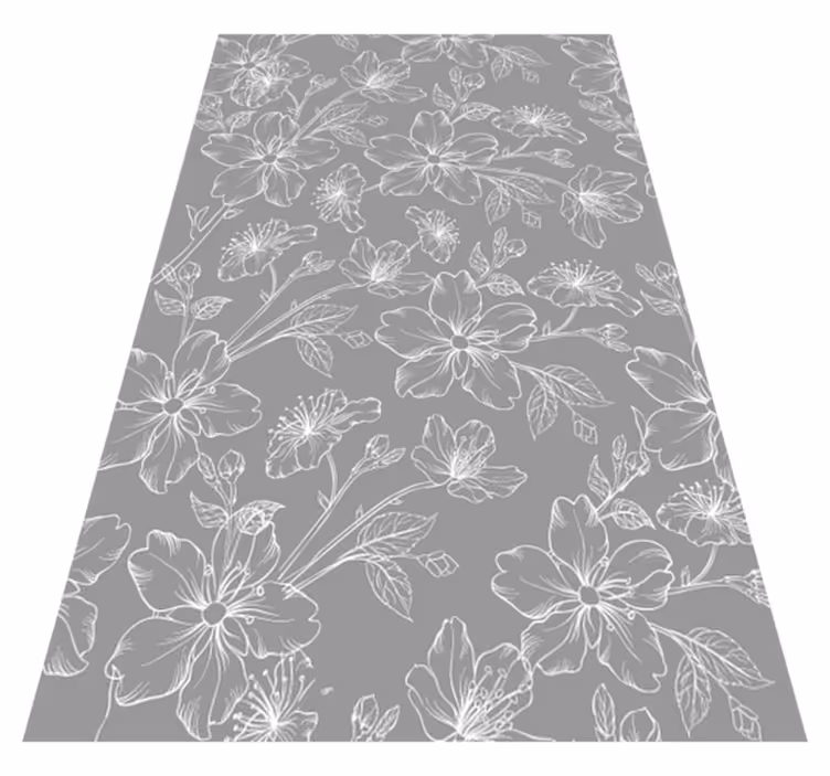 Gray vinyl rug with grey pattern - TenStickers