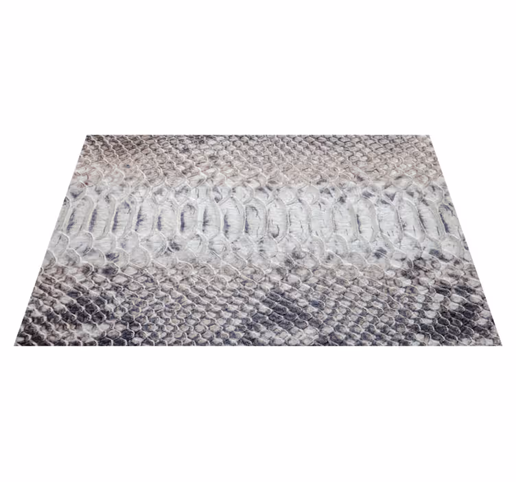 Gray vinyl rug with grey snake print pattern - TenStickers