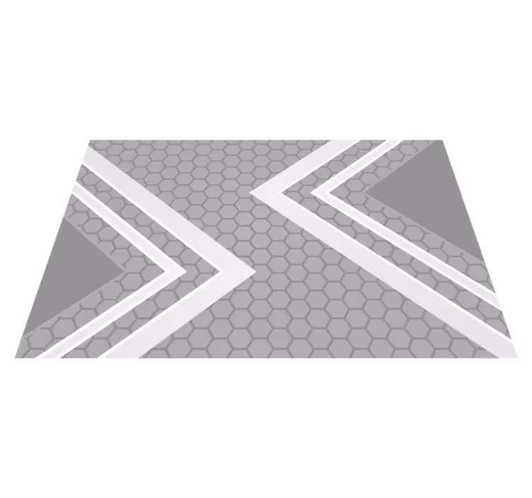 Gray vinyl rug with captivating gray lines - TenStickers