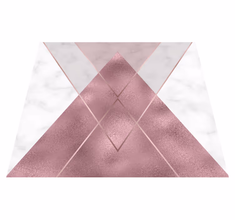Hallway vinyl rug in pink and grey marble - TenStickers