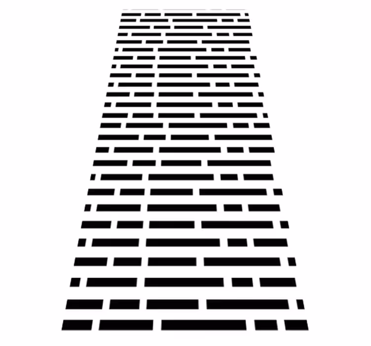 Hallway vinyl rug in nordic style black and white rectangles - TenStickers