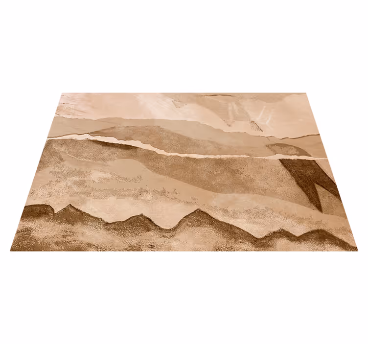 Beige vinyl rug with paper strips design - TenStickers