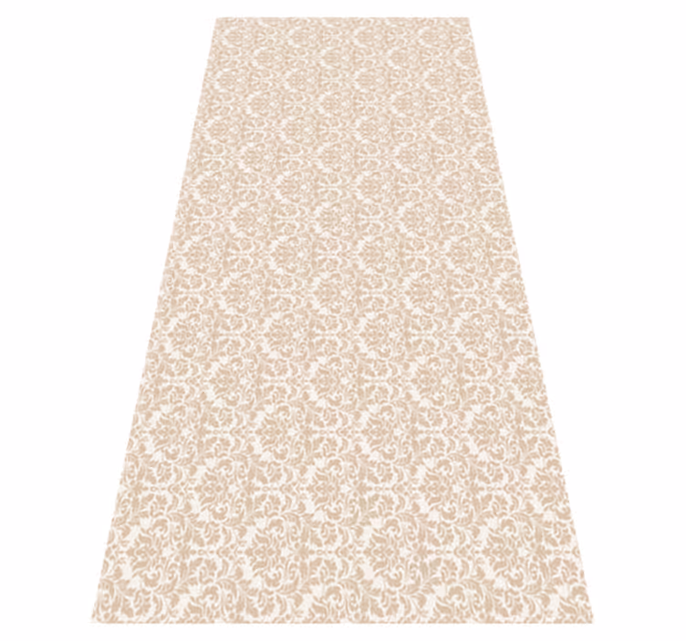 Beige vinyl rug with antique light beige design - TenStickers