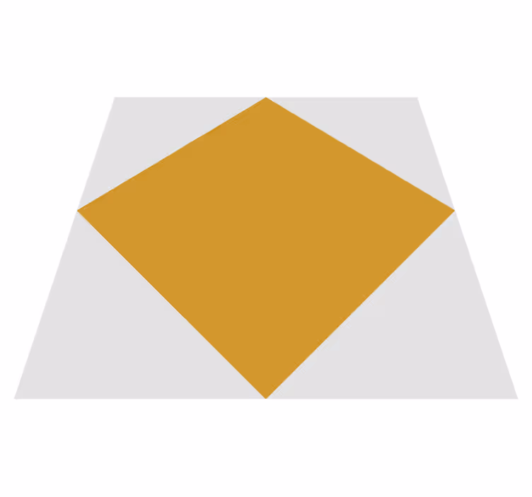 Yellow vinyl rug in extra large mustard diamond - TenStickers