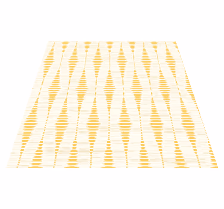 Yellow vinyl rug yellow rabaul ikat design - TenStickers