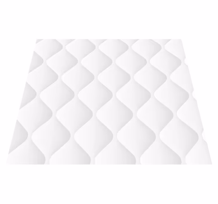 White vinyl rug with cushioned surface - TenStickers