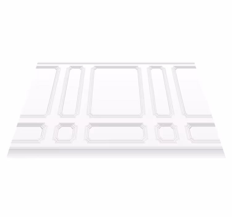 White vinyl rug classic quatrefoils - TenStickers
