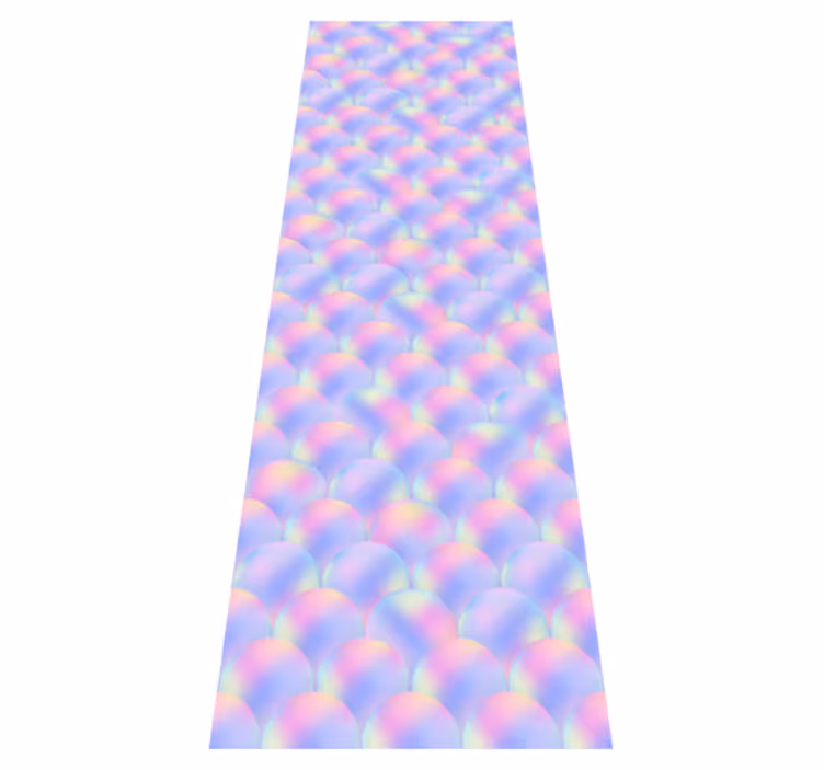 Purple vinyl rug with multicolored mermaid scales - TenStickers