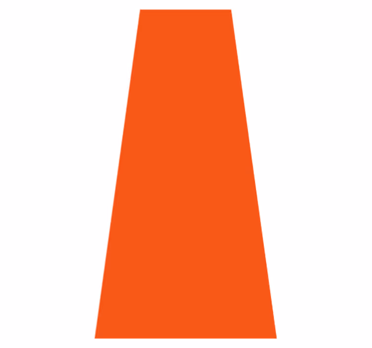 Orange vinyl rug in vibrant tangerine color - TenStickers