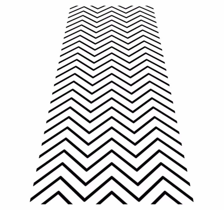 Black vinyl rug with various line patterns - TenStickers