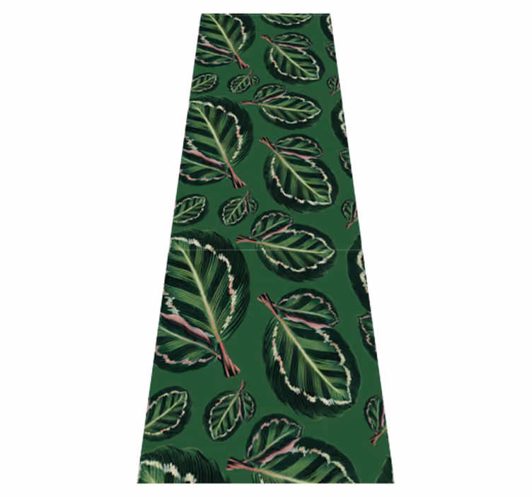 Green vinyl rug inspired by green maranta - TenStickers